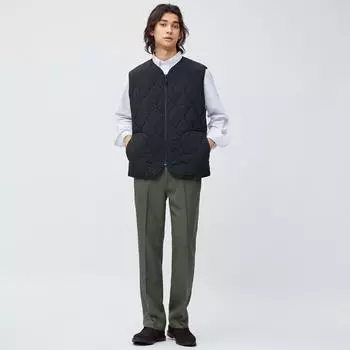 Прямые брюки Gu Center Press + Ec 08 DARK GRAY/M