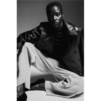 Прямые брюки HM бежевые