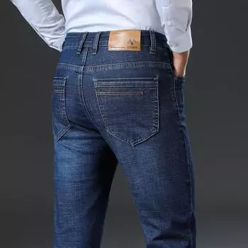 Прямые брюки, новый весенний тренд, мужские эластичные облегающие джинсы, мужские длинные брюки 34