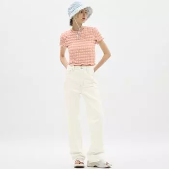 Прямые джинсы GU by Uniqlo с высокой посадкой + удлиненная длина EC 07 GRAY/XS