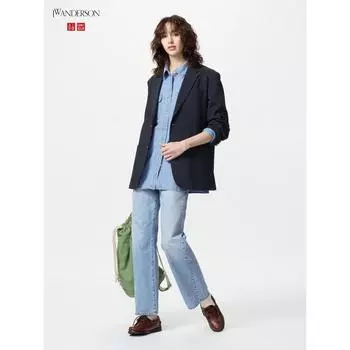 Прямые джинсы Uniqlo Japan 63 BLUE/21