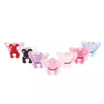 Прямые отверстия Крылатый медведь бусины сахарные бусины цепочка для мобильного телефона ювелирные аксессуары чёрный