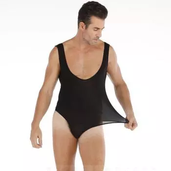 Прямые продажи, мужские сексуальные сетчатые комбинезоны в виде жилета, цельные сексуальные чулки в сетку one size fits all