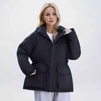 Прямые продажи пуховая хлопковая одежда женские куртки модная одежда высокого класса утолщенные теплые куртки M чёрный