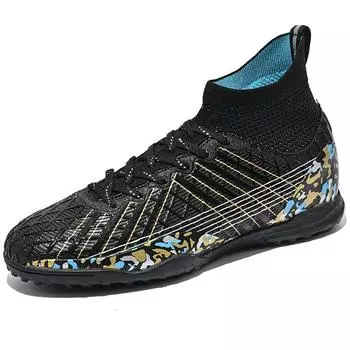 Прямые продажи с фабрики, высокие унисекс футбольные бутсы для молодежи, сломанные ногти, профессиональные дышащие травяные спортивные бутсы 32