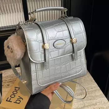 Прямые продажи с фабрики женский рюкзак маленький рюкзак женский 2024 высококачественная сумка-мессенджер в иностранном стиле универсальная сумка через плечо чёрный