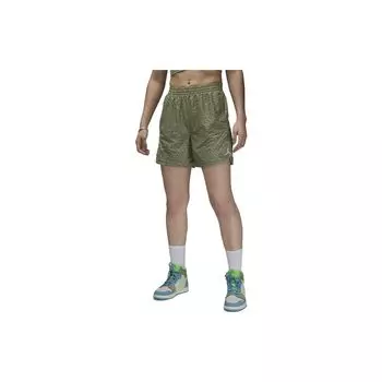 Прямые свободные шорты Jordan Sport с логотипом и шнурком, женские брюки оливково-зеленого цвета DZ3220-386 L