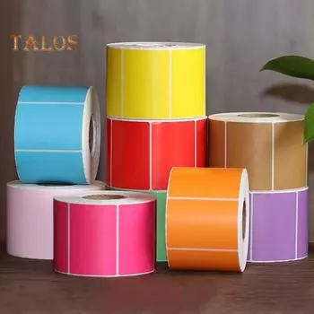 Прямые термоэтикетки Самоклеящаяся термопринтерная этикеточная лента Многоцелевые прочные на разрыв этикетки Наклейки для самостоятельной печати Логотип QR-код Имя Тег 60mm зелёный