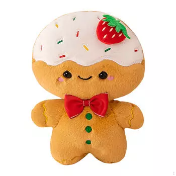 Пряничные плюшевые украшения, мягкая кукла, милая, креативная рождественская подушка