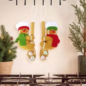 Пряничный человечек кукла рождественская плюшевая кукла украшение пряничная ложка подвеска для камина елка праздничный декор Men