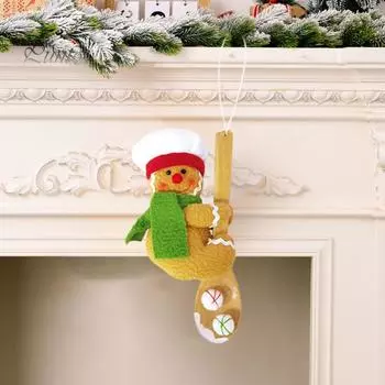 Пряничный человечек кукла рождественская плюшевая кукла украшение пряничная ложка подвеска для камина елка праздничный декор Men