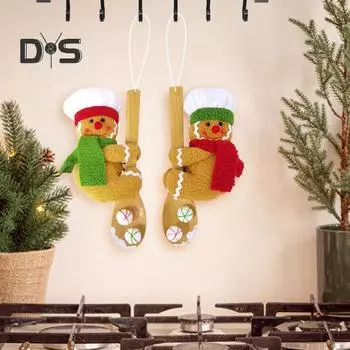 Пряничный человечек кукла рождественская плюшевая кукла украшение пряничная ложка подвеска для камина елка праздничный декор Men