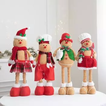 Пряничный человечек, кукла с длинными ногами, плюшевая игрушка в виде девочки-мальчика из печенья A