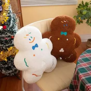 Пряничный человечек плюшевая игрушка мягкая рождественская кукла печенье для детей плюшевое праздничное украшение подарок на день рождения для мальчиков и девочек кофейный