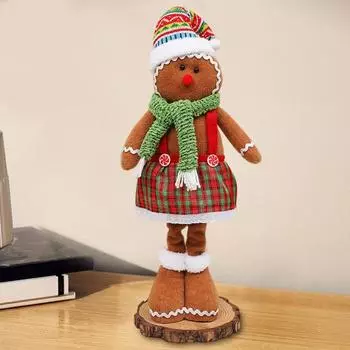 Пряничный человечек плюшевая игрушка плюшевый пряничный человечек рождественское украшение стоячий пряничный человечек разноцветный
