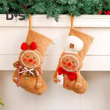 Пряничный человечек плюшевая игрушка рождественский пряничный человечек украшение плюшевый пряничный человечек мальчики девочки кукла для рождественского украшения дома G