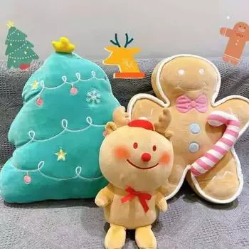 Пряничный человечек Подушка Кукла Рождественский подарок Лось Кукла Мягкие игрушки