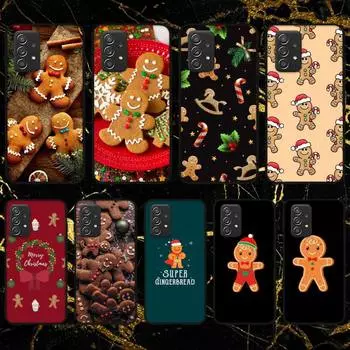Пряничный человечек Счастливого Рождества чехол для телефона Samsung Galaxy S10 S20 S21 Note10 20Plus Ultra Shell SamsungS10e