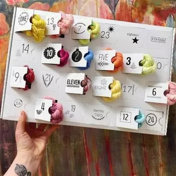 Пряжа Адвент Календарь 24 Дня Шерсть Пряжа Адвент Календарь Рождественский Отсчет Пряжа Комплект Адвент