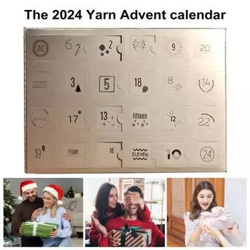 Пряжа Адвент Календарь 24 Дня Шерсть Пряжа Адвент Календарь Рождественский Отсчет Пряжа Комплект Адвент
