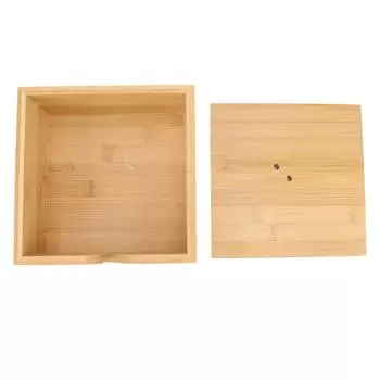 Пряжа Чаша Бамбук Прямоугольная Пылезащитная Легко Доступная Комплектация Чаша Держатель Пряжи с Крышкой