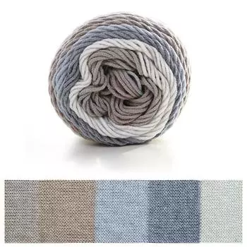 Пряжа из хлопка и шерсти цвета радуги, молочный хлопок, толстая, крючком, подушка для дивана 23