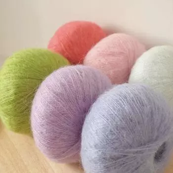 Пряжа из мохера ручной работы, приятная для кожи, вязаная пряжа, шарф, пряжа для вязания крючком, шитье зелёный