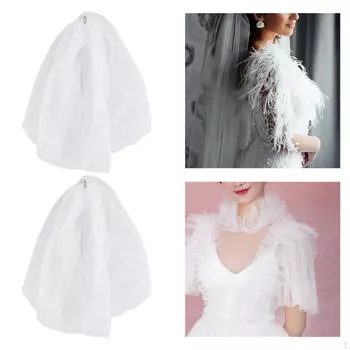 Пряжа Starry Sky с красивыми декоративными стразами для невесты белый