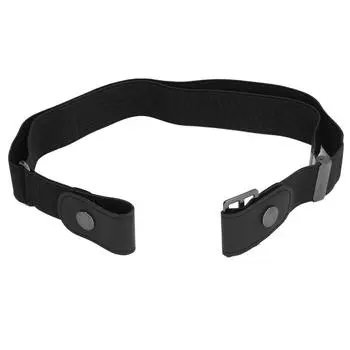 Пряжка без эластичного ремня, регулируемые японские невидимые бесследные ремни для женщин и мужчин, черный чёрный