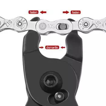 Пряжка Chain Magic Buckle, зажим для велосипедной цепи, быстросъемное соединение, кнопка, крепление, заклепка, фиксатор, ремонт, удаление, установка, плоскогубцы, инструмент для ремонта велосипеда чёрный