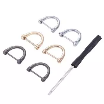 Пряжка для аксессуаров для интерьера D-образный брелок для ключей автомобильный брелок D-образный брелок для ключей сумка кнопки для ремонта black-17.5mm