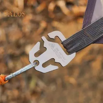 Пряжка для крепления навеса из нержавеющей стали, портативная, легкая, прочная, ветрозащитная, металлическая, для кемпинга и пешего туризма