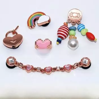 Пряжка для обуви со стразами и подвески-цветы для Crocs