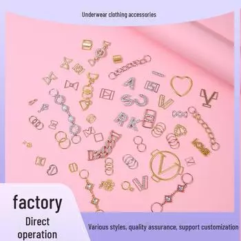 Пряжка для регулировки резинки для бюстгальтера и купальника из цинкового сплава - 8-образный зажим для ремня Unpackaged