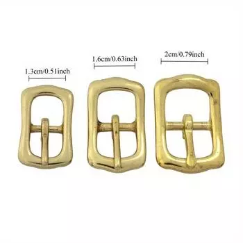Пряжка для ремня из латуни, трехщелевая, со средней перекладиной, для кожаных изделий, ремня для сумки, ремня для одежды, багажной фурнитуры inner width 13mm
