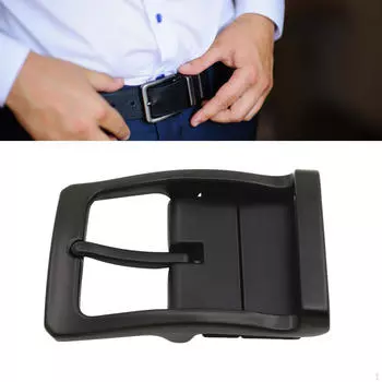 Пряжка для ремня из сплава, пряжка, роскошная пряжка для кожаного ремешка диаметром 33–34 мм, мужская прямоугольная булавка серый