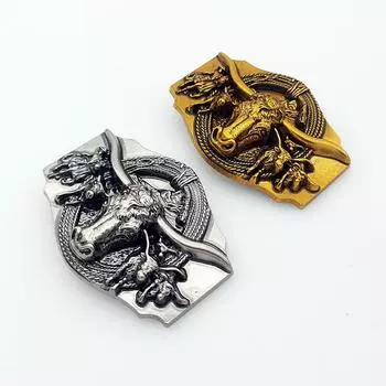 Пряжка для ремня из сплава в стиле вестерн-ковбой-панк с черепом Refer to Image for Size