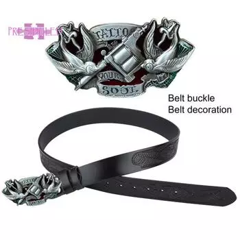 Пряжка для ремня с двойными птицами и буквами, ковбойская пряжка из цинкового сплава Bird