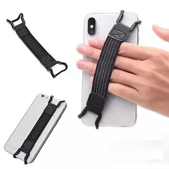 Пряжка для ремня телефона, защита от падения, фиксация одной рукой, безопасный высокоэластичный держатель для телефона, задний ремень A