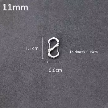 Пряжка для рюкзака из нержавеющей стали S-образный карабин с замком для мини-рюкзаков для отдыха на природе, крючок для багажа, противоугонный ключ-замок 11mm