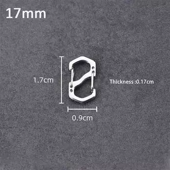 Пряжка для рюкзака из нержавеющей стали S-образный карабин с замком для мини-рюкзаков для отдыха на природе, крючок для багажа, противоугонный ключ-замок 17mm
