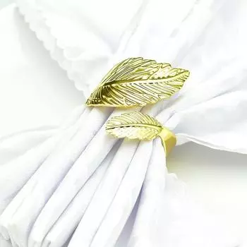 Пряжка для салфеток Размер Кольцо для салфеток в форме листа Посуда Кольцо для салфеток 1pc