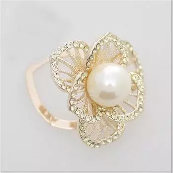 Пряжка для шарфа, фиксированная пряжка, угловая пряжка, модная брошь из шелка со стразами и жемчугом