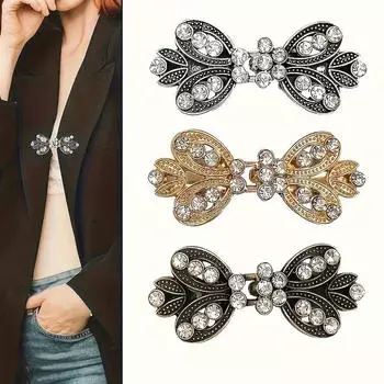 Пряжка для шарфа, угловая пряжка для одежды, завязанная пряжка, креативная женская застежка, подол для одежды, простая корейская версия, декоративная застежка One Size золотой