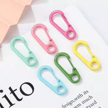 Пряжка для скалолазания Карабины для паракорда Карабин для ключей Пряжка для мини-рюкзака с пружиной чёрный