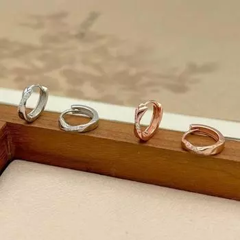 Пряжка для ушей из стерлингового серебра S925, женская мода, простое универсальное геометрическое ухо