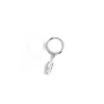 Пряжка для ушей в виде перьев Простой глянцевый дизайн Sense Flow Ruffian Красивый нейтральный ветер Ins Трансграничная международная торговля Золотые серьги Copper