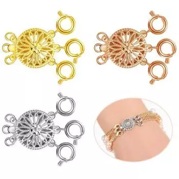 Пряжка для ювелирных изделий, гладкая застежка для ожерелья, разделитель, прочная фиксирующая застежка для ювелирных изделий для ювелирных изделий своими руками A золотистый