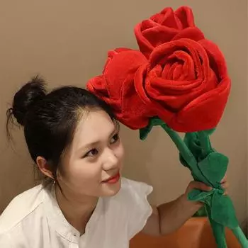 Пряжка для занавески Искусственная ветка для цветов Модная имитация плюшевой розы для подруги и мамы Подарок