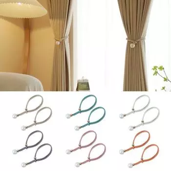 Пряжка для занавесок с блестящим жемчугом, современная пряжка для шнура, веревка, аксессуары для комнаты, подхват для штор для дома